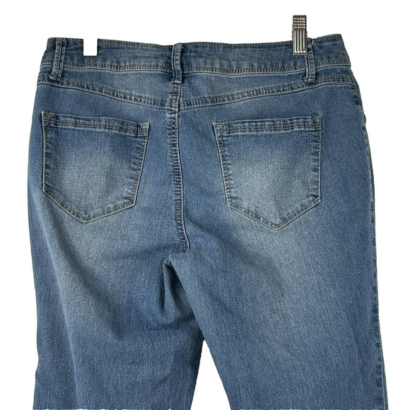 AS Denim Jeans Womens 10 Slim Faux Front Pockets Back Pockets Mid Rise - Picture 6 of 10